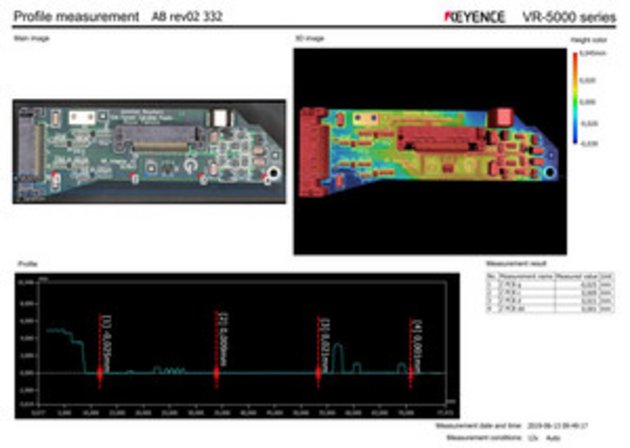 Document visuel qui illustre une inspection planéité d'un circuit imprimé