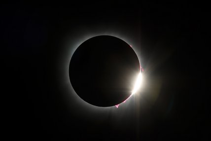 L'éclipse en phase de bague en diamant