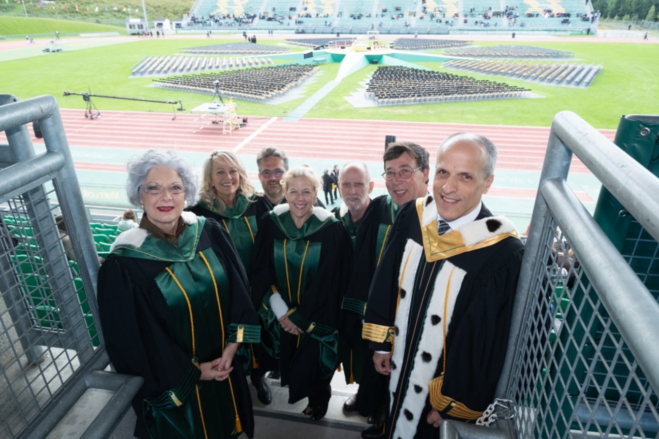 Les membres du cortège universitaire