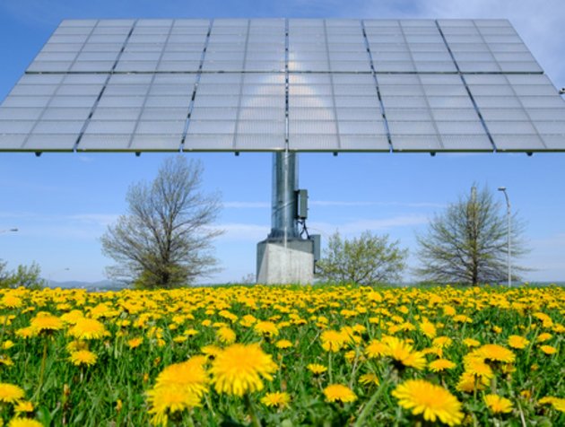 Panneau solaire sur le campus principal