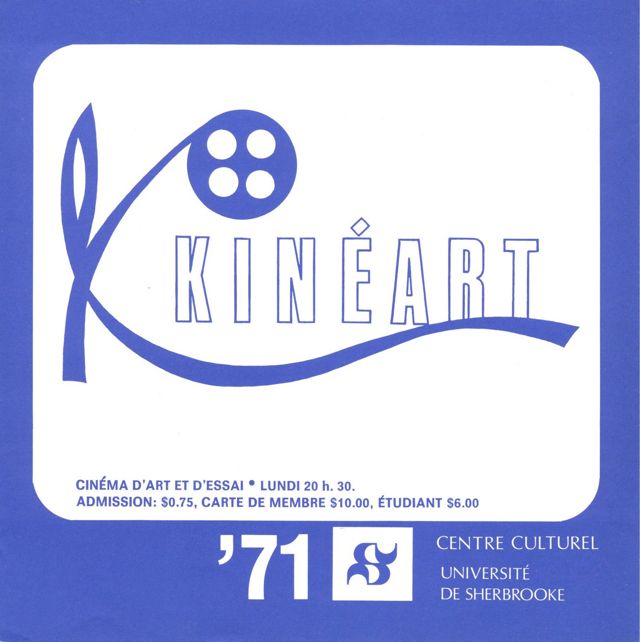 Programme de Kinéart 1971