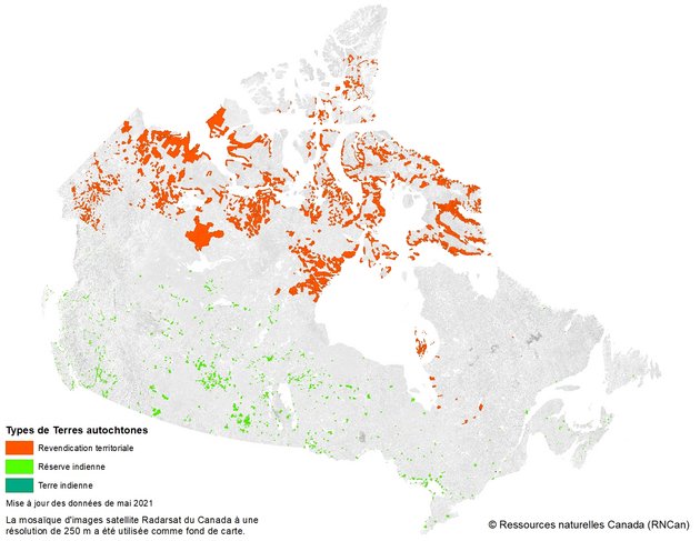 Exemple d'utilisation des données des Limites législatives des terres autochtones du Canada