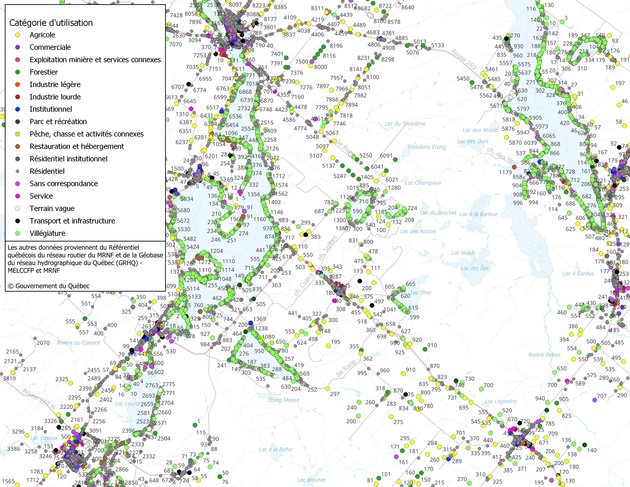 Exemple du RQA pour le secteur du Grand lac Saint-François et du lac Aylmer