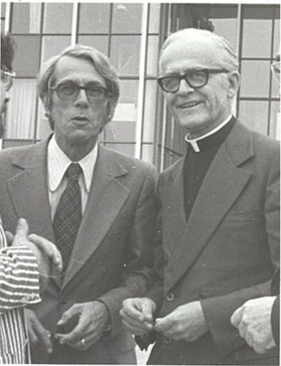 Le recteur Yves Martin et son prédécesseur Mgr Roger Maltais