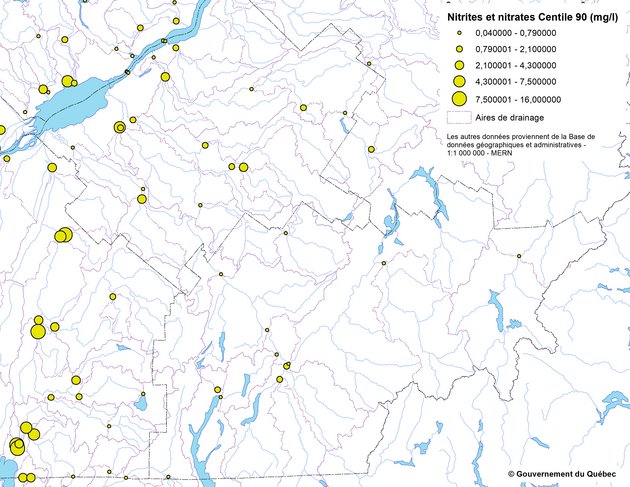 Exemple de l'utilisation des données : Suivi de la qualité de l'eau du fleuve et des rivières – MELCC