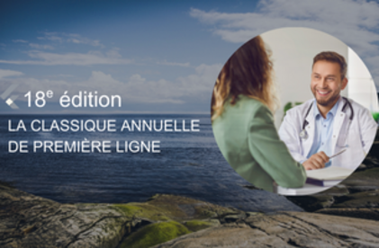 image d'un médecin avec son patient, en arrière plan on voit le fleuve