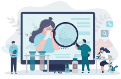 Image qui représente une personne avec des allergies