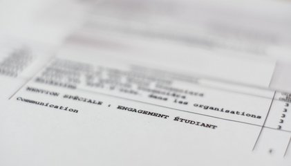 image de relevé de notes