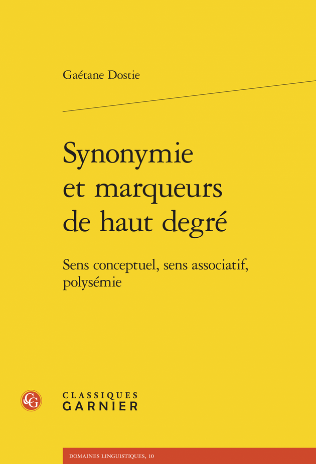 Synonymie et marqueurs de haut degré