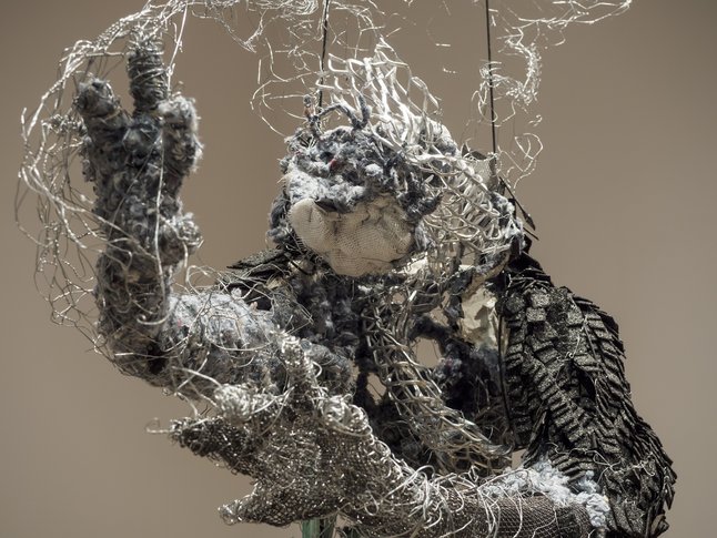 Détail de la sculpture d'Isabelle Bérubé