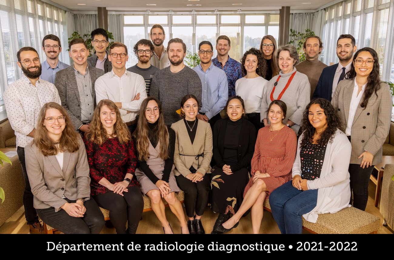 Photo des membres du département de radiologie diagnostique 2021-2022