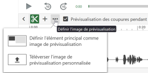 Menu Définir l'image de prévisualisation