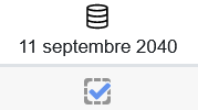 Indication d'achèvement conditionnel terminé, sans évaluation avec date attendue