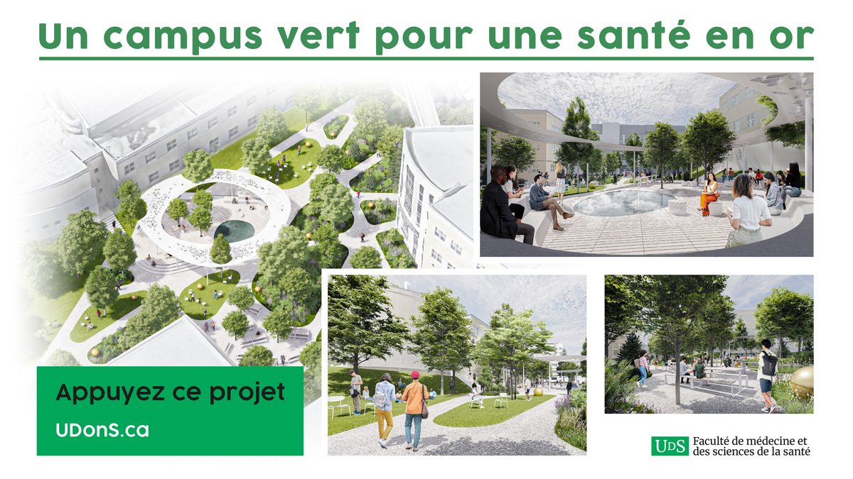 Maquette du projet Un campus vert pour une santé en or
