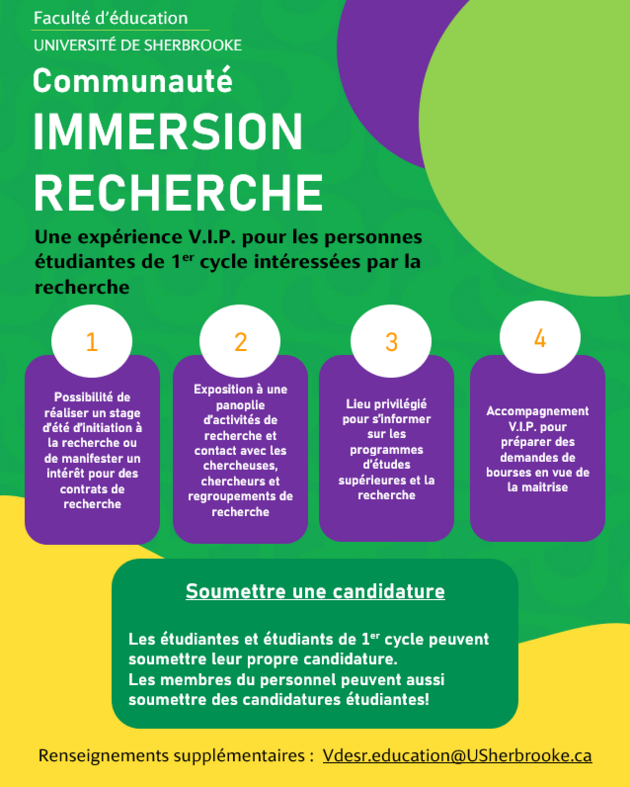 Affiche promotionnelle d'Immersion recherche