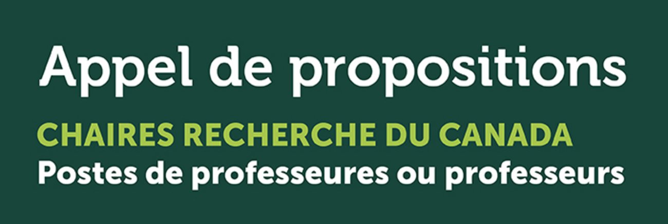 Appel de propositions Chaires de recherche du Canada