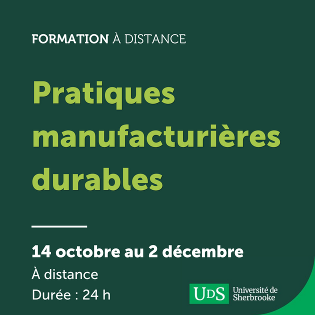 Pratiques manufacturières durables