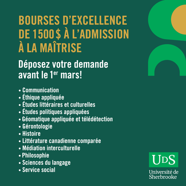 Bourses de maîtrise