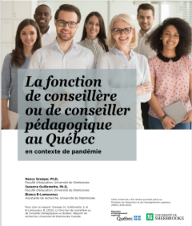 Page couverture du document : La fonction de conseillère ou de conseiller pédagogique au Québec en contexte de pandémie