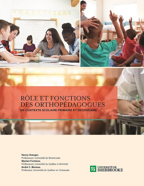 Couverture du document Rôle et fonctions des orthopédagogues en contexte scolaire primaire et secondaire