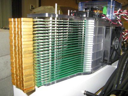 Vue en coupe des cartes analogiques