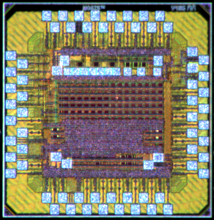 Vue d'un circuit intégré