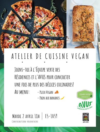 Atelier vegan - Pizza