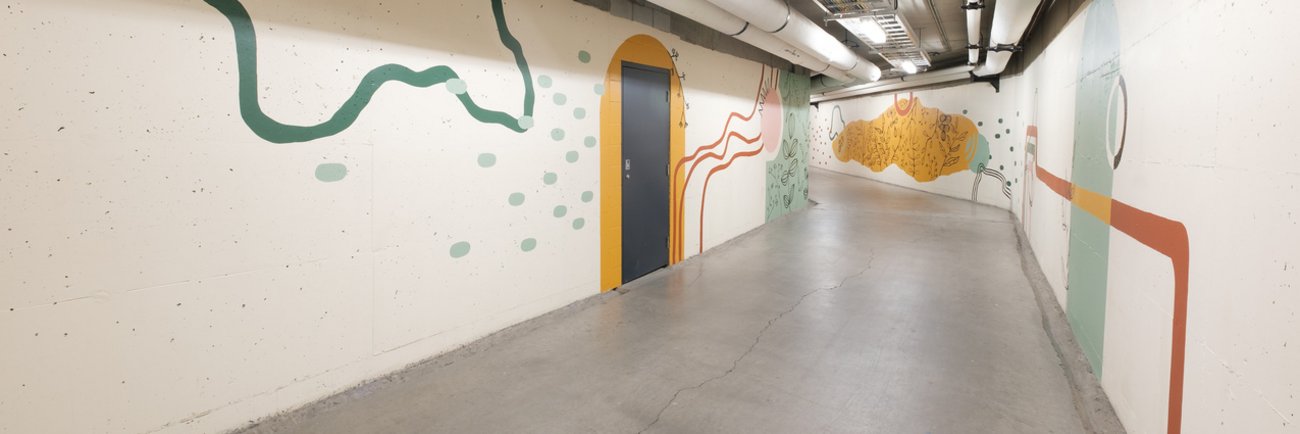 Fresque intérieur tunnel campus principal