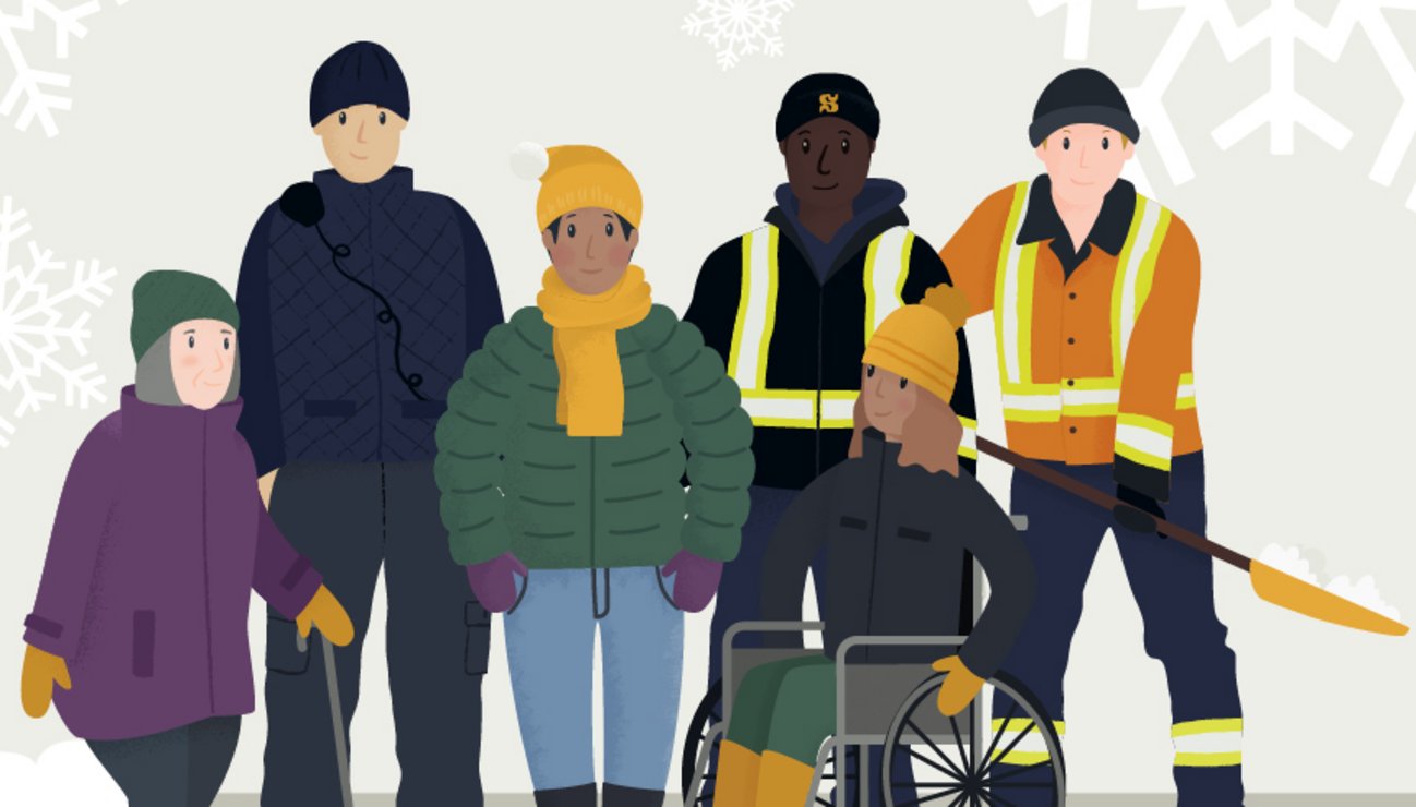 Illustration Campagne S'adapter à l'hiver, c'est un sport d'équipe