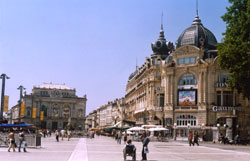 Un aspect du centre de Montpellier, dans le Languedoc-Roussillon.