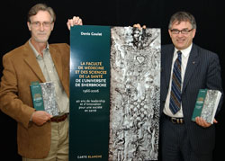 L'auteur Denis Goulet et le doyen Rjean Hbert, lors du lancement du livre le 25 septembre.