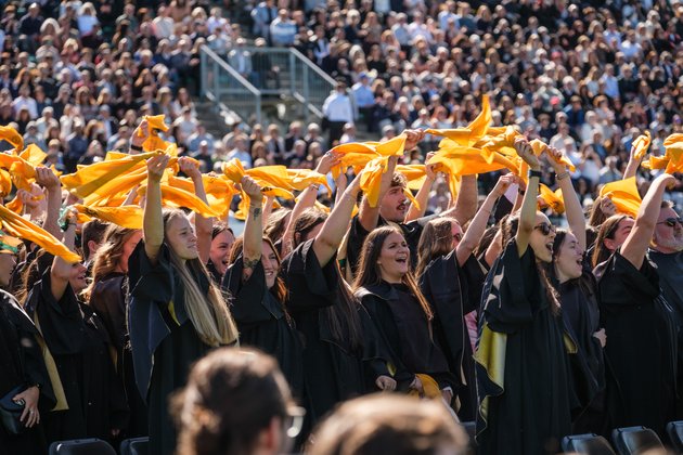 Étudiantes et étudiants lors de la Collation des grades
