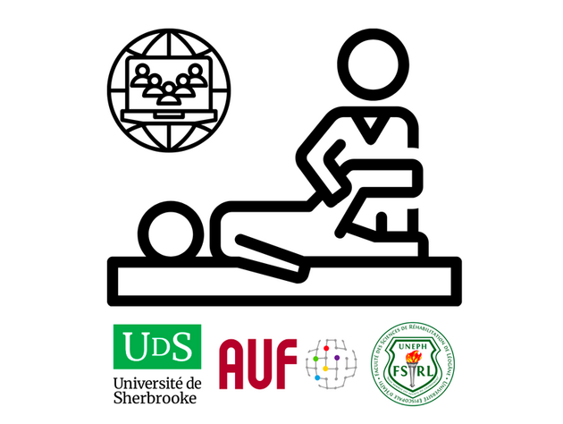 vVisuel crée pour le projet d’Implantation d'une communauté de pratique virtuelle pour la pérennisation de la formation et des stages en réadaptation en temps pandémique en Haïti : cliniciens-superviseurs et stagiaires à l’œuvre