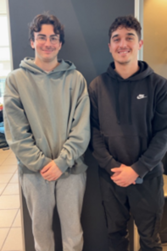 En ordre d’apparition (de gauche à droite) : Ty Regimbald et Raphael Bolduc