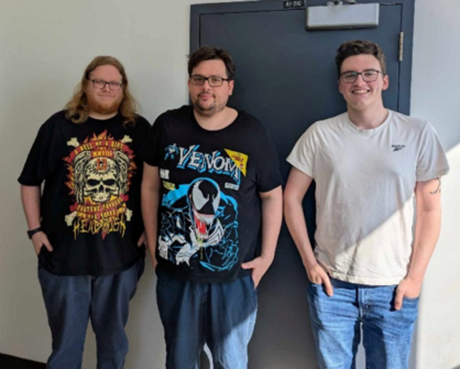 En ordre d’apparition (de gauche à droite) : Frederick Grégoire, Jérémie Lebel et Raphaël Paquet