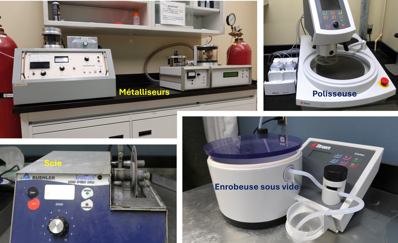 Appareils de préparation pour le MEB