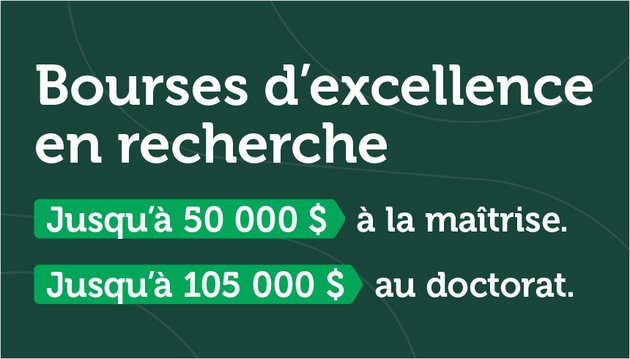 Visuel promotionnel bourses d'excellence en recherche de l'UdeS