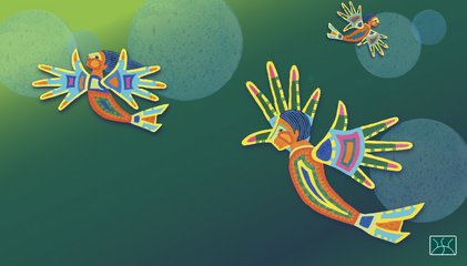 A visual from aki-Wendat artist Christine Sioui-Wawanoloath