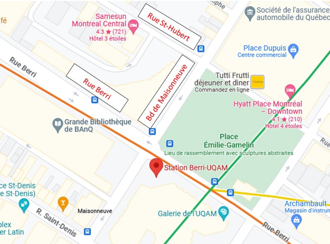 plan autobus Montréal