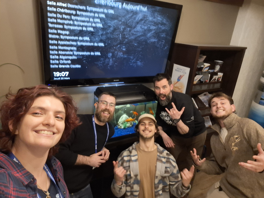 Lucile Cosyn Wexsteen, Julien Arsenault, Ga&euml;l Machemin, Fr&eacute;d&eacute;ric Bouchard et Loek Pascaud (photo fournie)