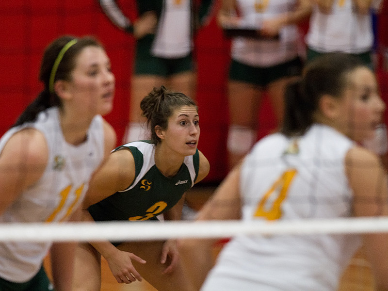 La lib&eacute;ro Fanny Beaudin a connu un fort match.