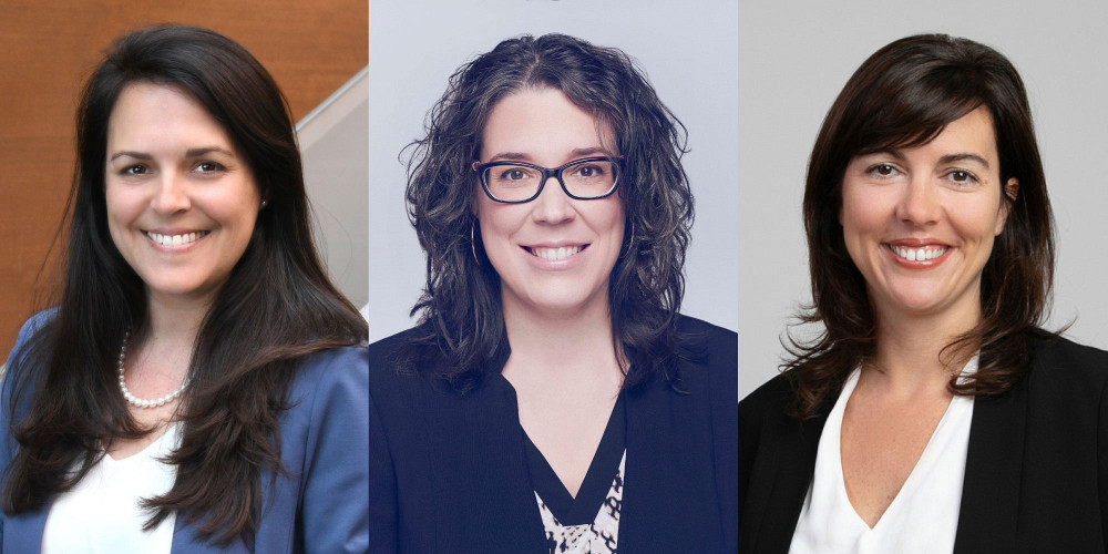 Les professeures Kristine Plouffe-Malette, Andr&eacute;anne Malacket et Laurence Marquis.