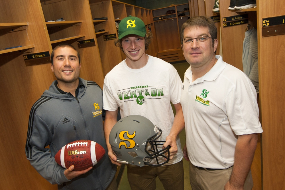 Mathieu Pronovost, coordonnateur offensif et entra&icirc;neur de la ligne offensive | Alexandre Jacob-Michaud |&nbsp;David Lessard, entra&icirc;neur-chef et entra&icirc;neur des quarts-arri&egrave;res