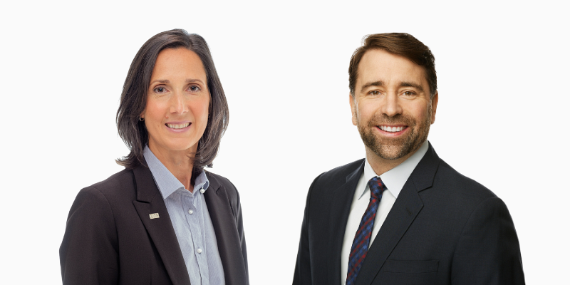 Marie-H&eacute;l&egrave;ne Perron, directrice principale du d&eacute;veloppement philanthropique et David W. Tremblay, pr&eacute;sident du conseil d&rsquo;administration de La Fondation