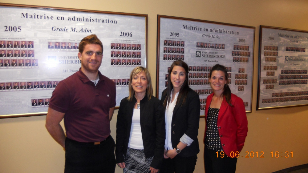 De gauche &agrave; droite: Ga&euml;tan Rey, Jos&eacute;e Labrecque, Krystina Jodoin et Marie-Claude Bergeron. 