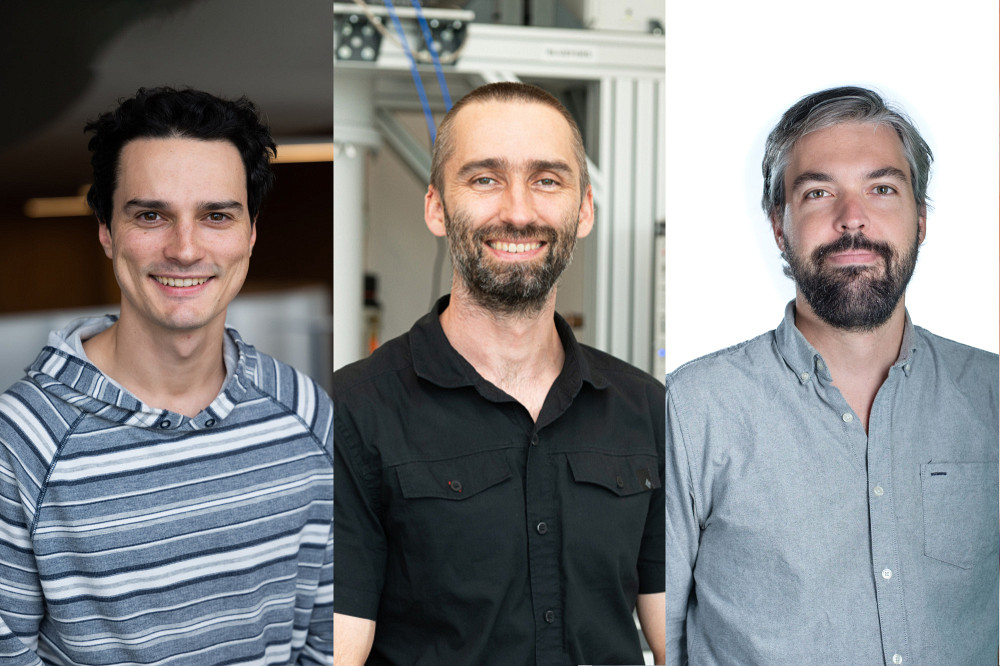 Les professeurs Baptiste Royer, Mathieu Juan et Mathieu Massicotte