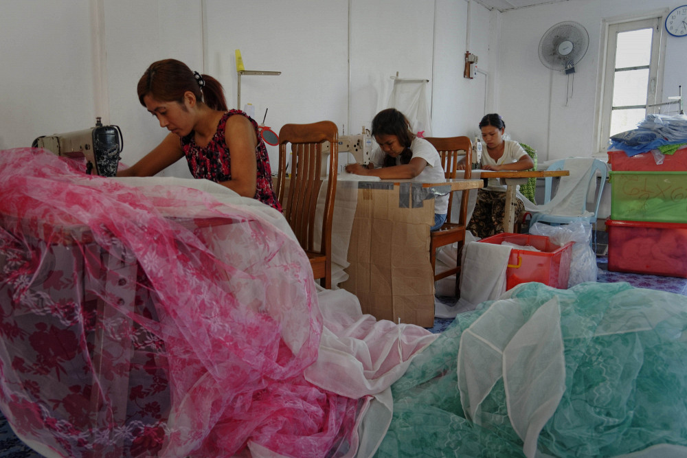 Des travailleuses du textile au Bangladesh.