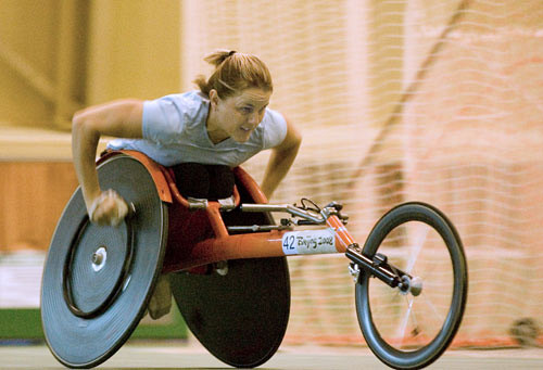 Diane Roy à l'entraînement au Centre sportif.