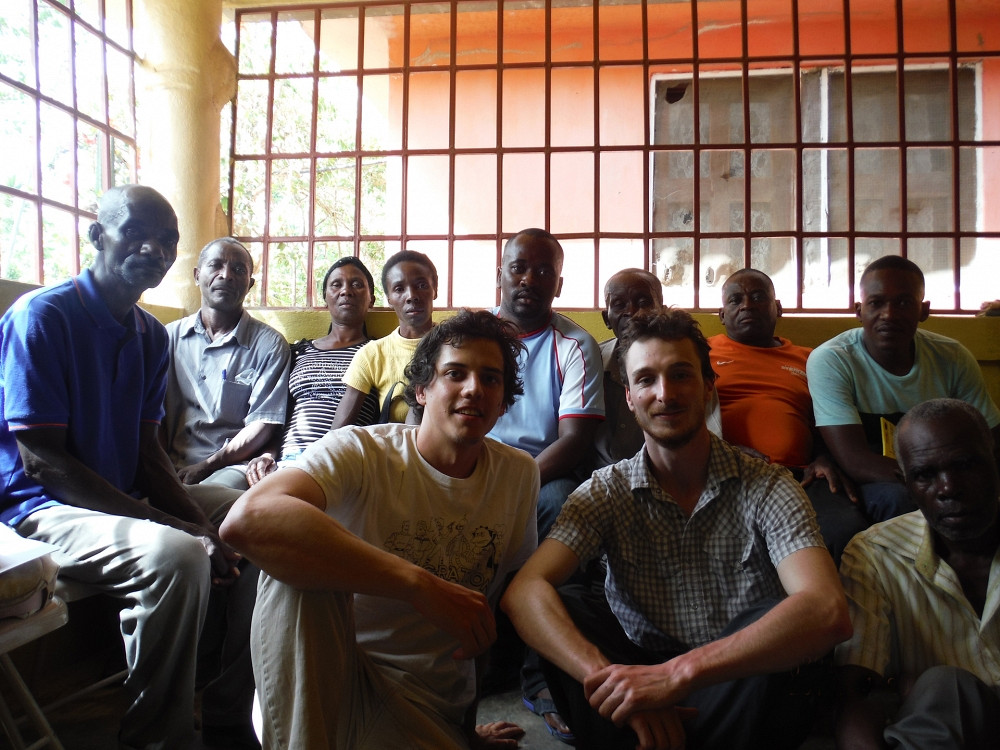 Des membres de l'équipe du GCIUS, lors de la mission d'exploration en Haïti.