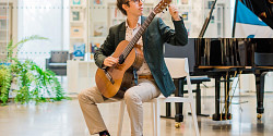 Un étudiant de l’École de musique à la <em>Peabody Institute</em> de la <em>Johns Hopkins University </em>